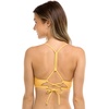 image:imageBody Glove Womens Standard Smoothies Ruth Solid Fixed Triangle Bikini Top with Adjustable Tie Back Detail BlackCanary