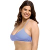 image:imageBody Glove Womens Standard Smoothies Ruth Solid Fixed Triangle Bikini Top with Adjustable Tie Back Detail BlackPeriwinkle