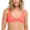 image:imageBody Glove Womens Smoothies Lolah Solid Bikini Top Swimsuit with Tie Front DetailSunset