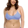 image:imageBody Glove Womens Standard Smoothies Ruth Solid Fixed Triangle Bikini Top with Adjustable Tie Back Detail BlackPeriwinkle