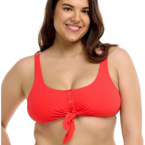 image:imageBody Glove Womens Kate Crop Bikini Top Swimsuit with Front TieSnapdragon Ibiza Rib