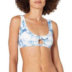 image:imageBody Glove Womens May Bikini Top Swimsuit with Peekaboo Front Bow DetailCloud Blue Rib
