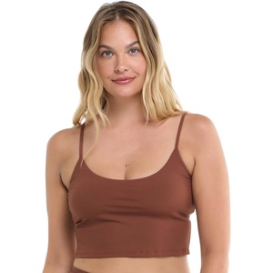 image:imageBody Glove Womens Norah Crop Bikini Top SwimsuitBrown Ibiza Rib