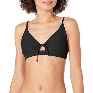 image:imageBody Glove Womens Smoothies Adalee Solid Fixed Triangle Adjustable Bikini Top SwimsuitBlack