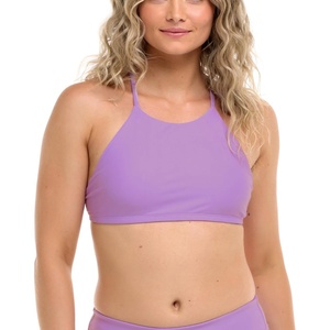 image:imageBody Glove Womens Smoothies Alesha Solid High Neck Bikini Top Swimsuit with Adjustable 2Way Back DetailAkebi