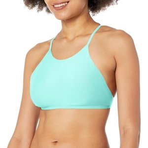 image:imageBody Glove Womens Smoothies Alesha Solid High Neck Bikini Top Swimsuit with Adjustable 2Way Back DetailSea Mist