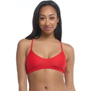 image:imageBody Glove Womens Standard Smoothies Ruth Solid Fixed Triangle Bikini Top with Adjustable Tie Back Detail BlackTrue