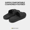 image:imageBody Glove Kids Slides with Adjustable Strap for Boys and Girls Indoor and Outdoor Cushioned SlipOn SandalsBlackGrey
