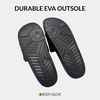 image:imageBody Glove Mens Slides Cushioned Slideon Sandal Slippers with Padded Adjustable StrapBlack