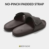 image:imageBody Glove Mens Slides Cushioned Slideon Sandal Slippers with Padded Adjustable StrapMocha Brown