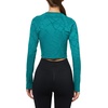 image:imageBody Glove Womens Let It Be Long Sleeve Crop Top Rashguard with UPF 50Leafy Emerald