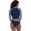 image:imageBody Glove Womens Let It Be Long Sleeve Crop Top Rashguard with UPF 50Maritime Stripe