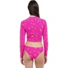 image:imageBody Glove Womens Let It Be Long Sleeve Crop Top Rashguard with UPF 50Puako Hawaiin Floral