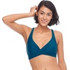 image:imageBody Glove Womens Smoothies Orla Solid Hidden Uw Bikini Top Swimsuit with Crossover NecklineSmoothie Prussian