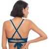 image:imageBody Glove Womens Smoothies Orla Solid Hidden Uw Bikini Top Swimsuit with Crossover NecklineSmoothie Prussian