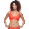 image:imageBody Glove Womens Smoothies Orla Solid Hidden Uw Bikini Top Swimsuit with Crossover NecklineSmoothie Spark