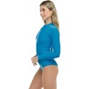 image:imageSmoothies Chanel Solid Long Sleeve Zip Front One Piece Paddle Swimsuit with UPF 50