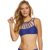 image:imageBody Glove Smoothies Midnight Ivy High Neck Strappy Bikini Top XLargeMidnight BlueNavy