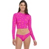 image:imageBody Glove Womens Let It Be Long Sleeve Crop Top Rashguard with UPF 50Puako Hawaiin Floral