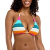 image:imageBody Glove Womens Shanaya Slider Triangle Bikini Top SwimsuitBikini TopFree Flow Stripe