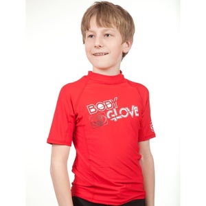image:imageBody Glove  Juniors Basic Fitted Short Sleeve Rash GuardRed
