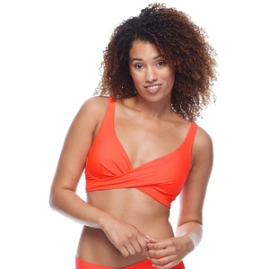 image:imageBody Glove Womens Smoothies Orla Solid Hidden Uw Bikini Top Swimsuit with Crossover NecklineSmoothie Spark