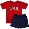 image:imageBody Glove Clothes Boys Americana 2 Pc Short Set Sizes 4 56 78  Patriotic Tee and Shorts Outfit for KidsRed  Blue