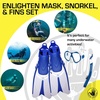 image:imageBody Glove Adults Snorkel Set with Travel Bag Tempered Glass Diving Mask Silicone Goggle Swimming Fins Free Breathing AntiLeak Dry Top Flex Tube for Snorkeling Swimming Scuba DivingLARGEEXTRA LARGE