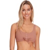 image:imageBody Glove Womens Kate Crop Bikini Top Swimsuit with Front TieIbiza Ribbed Bronze