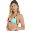 image:imageEvelyn Fixed Triangle Bikini Top Swimsuit with Adjustable 2way Back DetailGroove Bubble Gum