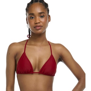 image:imageEvelyn Fixed Triangle Bikini Top Swimsuit with Adjustable 2way Back DetailCranberry