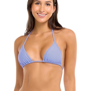 image:imageEvelyn Fixed Triangle Bikini Top Swimsuit with Adjustable 2way Back DetailPeriwinkle