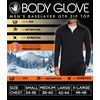 image:imageBody Glove Mens Thermal Top Warm Winter Shirt Collared Long Sleeve Thermal Undershirt for MenBlack