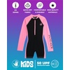 image:imageBody Glove Kids Swimsuits  UPF 50 Sun Protection Long Sleeve One Piece Rashguard Bathing Suit for Girls and Boys 2T12BlackPink