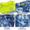 image:imageBody Glove Boys 2 Piece Swim Set Rash Guard amp Swim Trunks Sizes 412  UPF 50 Sun Protection QuickDry Lightweight Fabric for Beach and Pool Days Matching Print Stretch Comfort Fit for KidsYellow Swirl Surf