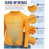 image:imageBody Glove Boys 2 Piece Swim Set Rash Guard amp Swim Trunks Sizes 412  UPF 50 Sun Protection QuickDry Lightweight Fabric for Beach and Pool Days Matching Print Stretch Comfort Fit for KidsOrange Swirl Surf