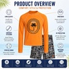 image:imageBody Glove Boys 2 Piece Swim Set Rash Guard amp Swim Trunks Sizes 412  UPF 50 Sun Protection QuickDry Lightweight Fabric for Beach and Pool Days Matching Print Stretch Comfort Fit for KidsOrange Tropical