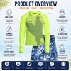 image:imageBody Glove Boys 2 Piece Swim Set Rash Guard amp Swim Trunks Sizes 412  UPF 50 Sun Protection QuickDry Lightweight Fabric for Beach and Pool Days Matching Print Stretch Comfort Fit for KidsYellow Blue Surfer