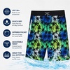 image:imageBody Glove Boys Bathing Suit UPF 50 Swim Board Shorts Quick Dry Trunks  SunBlocking Coverage with a FastDrying Build and Handy Storage Beach and Pool Ready for Boys 818Black Yellow Palm Trees