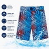 image:imageBody Glove Boys Bathing Suit UPF 50 Swim Board Shorts Quick Dry Trunks  SunBlocking Coverage with a FastDrying Build and Handy Storage Beach and Pool Ready for Boys 818Blue Red Lines