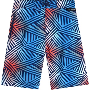 image:imageBody Glove Boys Bathing Suit UPF 50 Swim Board Shorts Quick Dry Trunks  SunBlocking Coverage with a FastDrying Build and Handy Storage Beach and Pool Ready for Boys 818Blue Red Lines