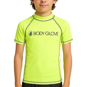 image:imageBody Glove Boys Rashguard Set UPF 50 Swim Shirt amp Bord Shorts Bathing Suit  SunBlocking Coverage with a FastDrying Feel Comfortable WaterReady Protection for Kids 514Lime Short Sleeve