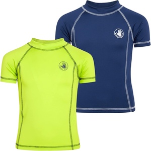 image:imageBody Glove Toddler and Baby Boys Swim Shirt 2 Pack UPF 50 Rash Guard 2T5T  Sizes Run Small Consider Sizing Up QuickDry Fabric and UPF 50 Sun Protection Keep Little Swimmers Comfortable OutdoorsNavyLime
