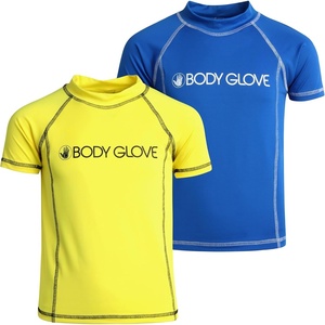 image:imageBody Glove Toddler and Baby Boys Swim Shirt 2 Pack UPF 50 Rash Guard 2T5T  Sizes Run Small Consider Sizing Up QuickDry Fabric and UPF 50 Sun Protection Keep Little Swimmers Comfortable OutdoorsRoyalYellow