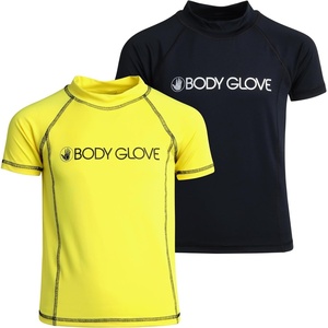 image:imageBody Glove Toddler and Baby Boys Swim Shirt 2 Pack UPF 50 Rash Guard 2T5T  Sizes Run Small Consider Sizing Up QuickDry Fabric and UPF 50 Sun Protection Keep Little Swimmers Comfortable OutdoorsBlackYellow