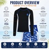 image:imageBody Glove Boys 2 Piece Swim Set Rash Guard amp Swim Trunks Sizes 412BlackBlue Sharks