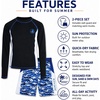 image:imageBody Glove Boys 2 Piece Swim Set Rash Guard amp Swim Trunks Sizes 412BlackBlue Sharks