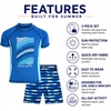 image:imageBody Glove Boys 2 Piece Swim Set Rash Guard amp Swim Trunks Sizes 412Blue Waves