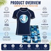 image:imageBody Glove Boys 2 Piece Swim Set Rash Guard amp Swim Trunks Sizes 412Dark Navy Beach