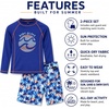 image:imageBody Glove Boys 2 Piece Swim Set Rash Guard amp Swim Trunks Sizes 412Navy Palm Trees